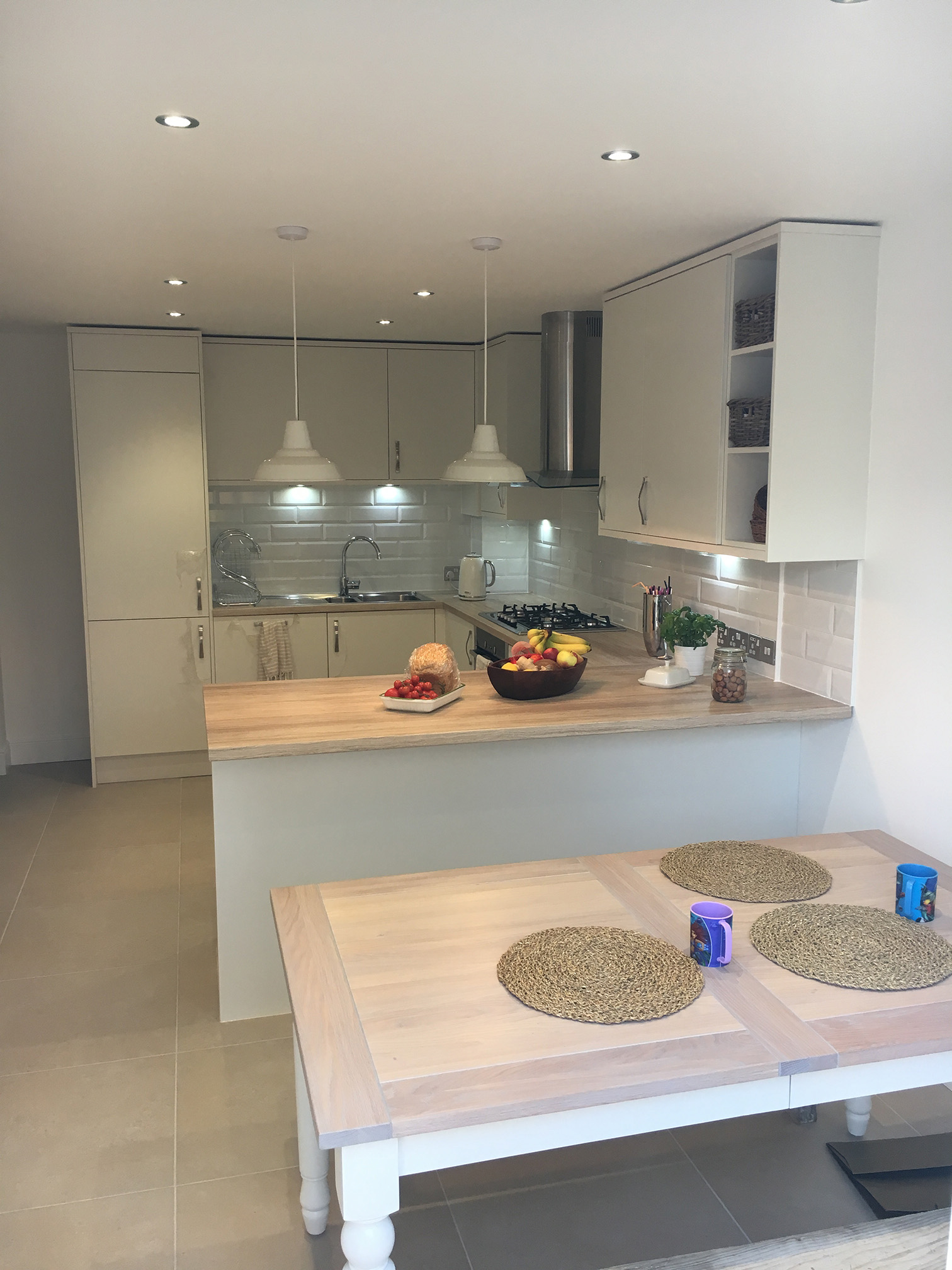 Base units being installed