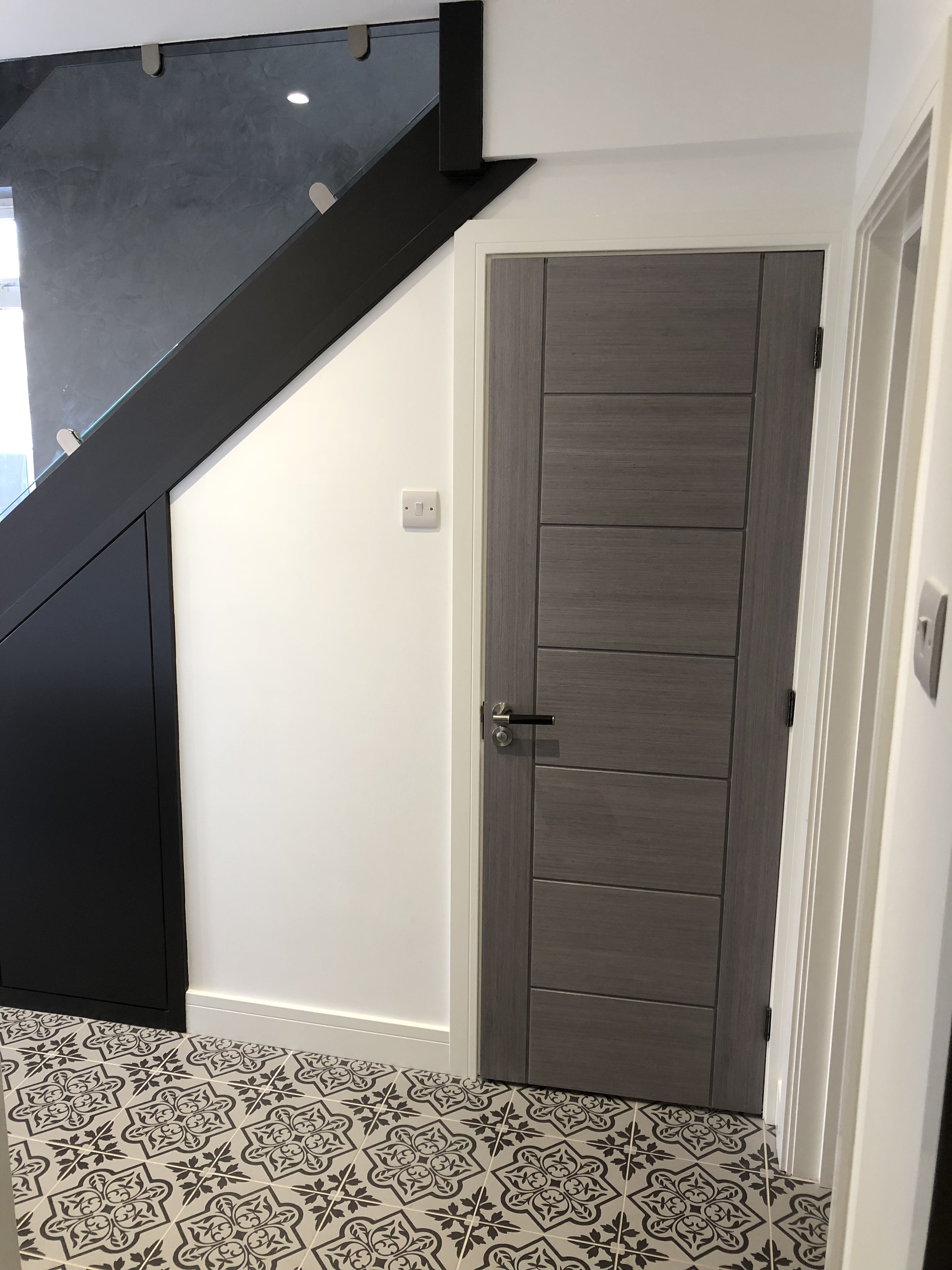 Completed landing area with new balustrade